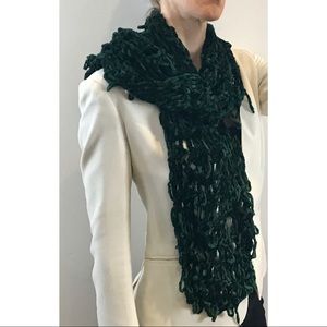 Handmade Crosheted Emerald Green Scarf